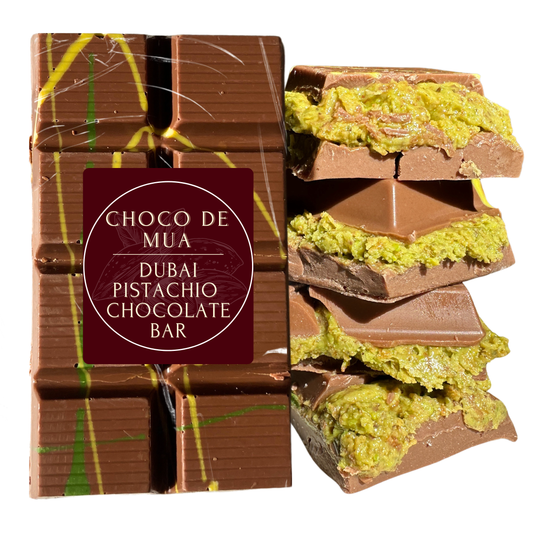 Choco De Mua Dubai Pistachio Chocolate Bar 7 oz | Gift for all Occasions | Dessert Gift | Luxurious Chocolate