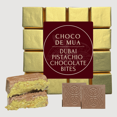 Choco De Mua Dubai Chocolate Bites – Taste Test to MARRY ME Magic  (3, 9, or 16 Pieces) Dessert Snacks, Gift for all Occasion